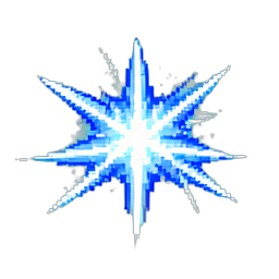 Frost-Nova-Zerbrechung — 256×256 Pixel-Art-Sprite