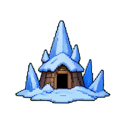 Aurora-Schrein — 256×256 Pixel-Art-Sprite