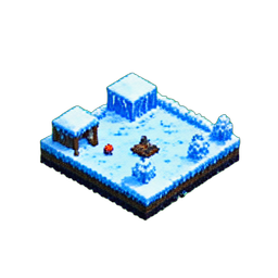 Frozen Lake - 256x256 pixel art sprite