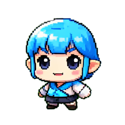 Gefrorenes Geschwindigkeitselixier — 256×256 Pixel-Art-Sprite