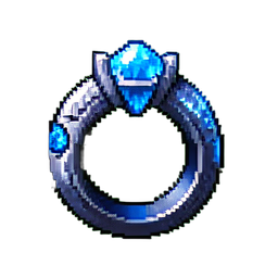 Anel de Força Congelada — sprite pixel art 256×256