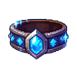 Cinturón de Vitalidad Congelada — sprite pixel art 256×256