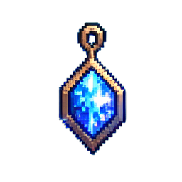 Gefrorene Weisheitsanhänger — 256×256 Pixel-Art-Sprite