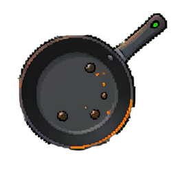 Frying Pan (16-Bit) - 256x256 pixel art sprite