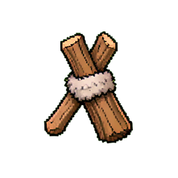 Luvas de pele — sprite pixel art 256×256