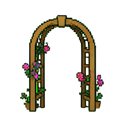 Garden Arch Trellis — 256×256 pixel art sprite