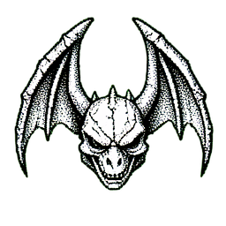 Gargoyle (1-Bit) — 256×256 Pixel-Art-Sprite