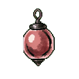 Granat-Spange — 256×256 Pixel-Art-Sprite