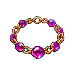Pulseira de Corrente de Granate — sprite pixel art 256×256