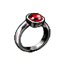 Bague de Sceau de Grenat — sprite pixel art 256×256