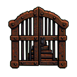철문 (16비트) — 256×256 픽셀 아트 스프라이트