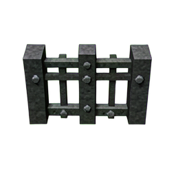 Gate Iron (Voxel) - 256x256 pixel art sprite
