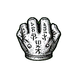 Gauntlets (1-Bit) — 256×256 pixel art sprite