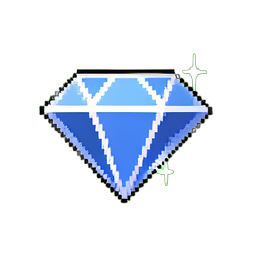 Gema Diamante Lapidado — sprite pixel art 256×256