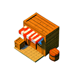 总商店 (体素) — 256×256 像素游戏素材