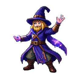 Geómetra — sprite pixel art 256×256