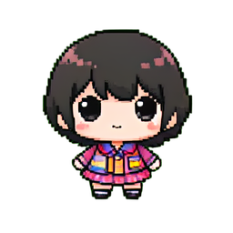 Caja de geometría — sprite pixel art 256×256