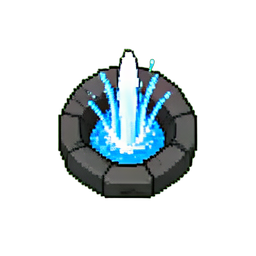 噴水 (16bit) — 256×256 ピクセルアートスプライト