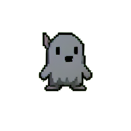 Esprit du chien fantôme — sprite pixel art 256×256