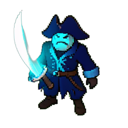 Ghost Pirate (16-Bit) - 256x256 pixel art sprite