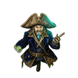 Ghost Pirate (Atmospheric) - 256x256 pixel art sprite