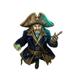 Pirata Fantasma (Atmospheric) — sprite pixel art 256×256
