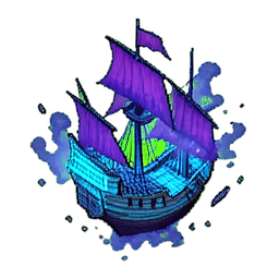 Ghost Ship (16-Bit) - 256x256 pixel art sprite
