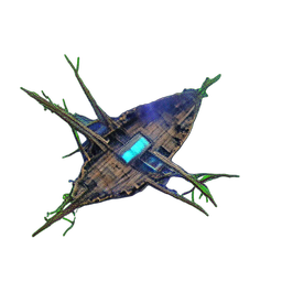 Ghost Ship (Atmospheric) — 256×256 pixel art sprite