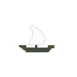 Ghost Ship (Low-Res) - 256x256 pixel art sprite