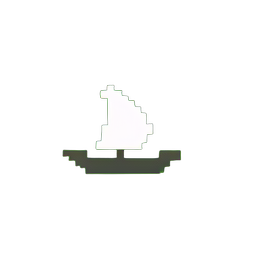 Barco Fantasma (Low-Res) — sprite pixel art 256×256