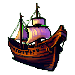 Geistschiff — 256×256 Pixel-Art-Sprite