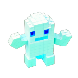 Ghost (Voxel) - 256x256 pixel art sprite