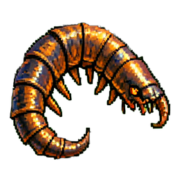 Riesiger Millipede — 256×256 Pixel-Art-Sprite