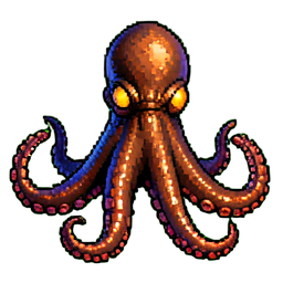 Polvo gigante — sprite pixel art 256×256