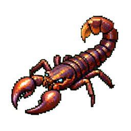 Scorpion géant — sprite pixel art 256×256