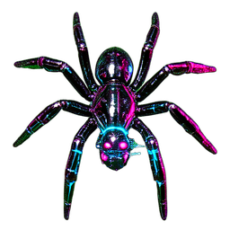 Araña Gigante (Cyberpunk) — sprite pixel art 256×256