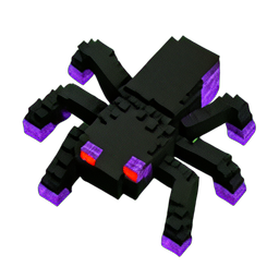 Giant Spider (Voxel) - 256x256 pixel art sprite
