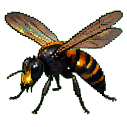 Giant Wasp - 256x256 pixel art sprite