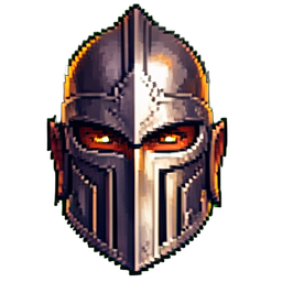 Gladiatorengesichtsschutz — 256×256 Pixel-Art-Sprite
