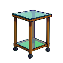 Barra de vidrio — sprite pixel art 256×256