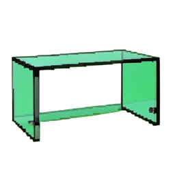Table console en verre — sprite pixel art 256×256