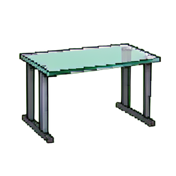 유리 책상 — 256×256 픽셀 아트 스프라이트