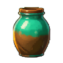 Glaze Jar Turquoise — 256×256 pixel art sprite