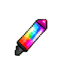 Pulsera de varita luminosa — sprite pixel art 256×256