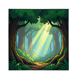 Essaim de lucioles lumineuses — sprite pixel art 256×256