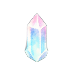 Cristal de concentration lumineux — sprite pixel art 256×256