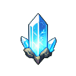 发光魔晶碎片 — 256×256 像素游戏素材
