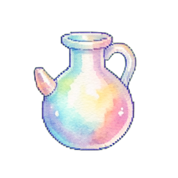 光るマナポーション — 256×256 ピクセルアートスプライト
