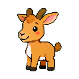 ヤギの赤ちゃん — 256×256 ピクセルアートスプライト
