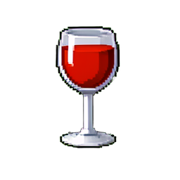 Copo de vinho prateado — sprite pixel art 256×256